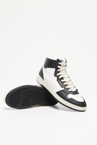 Baskets montantes en cuir Dice Hi Sneaker - Noir et blanc
