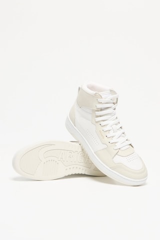 Baskets montantes en cuir Dice Hi Sneaker - Beige et blanc