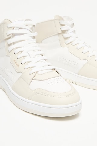 Baskets montantes en cuir Dice Hi Sneaker - Beige et blanc