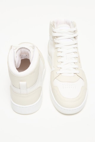 Baskets montantes en cuir Dice Hi Sneaker - Beige et blanc