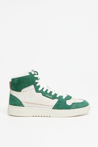 Baskets montantes en cuir Dice Hi Sneaker - Beige et vert