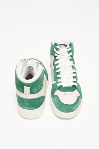 Baskets montantes en cuir Dice Hi Sneaker - Beige et vert