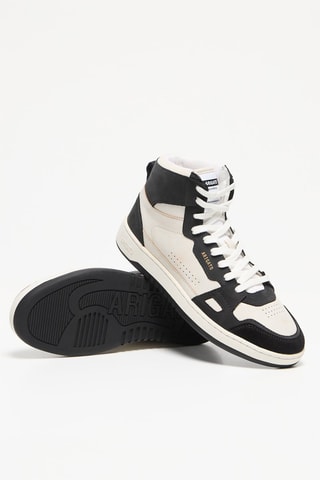 Baskets montantes en cuir Dice Hi Sneaker - Beige et noir