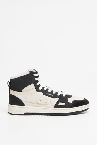 Baskets montantes en cuir Dice Hi Sneaker - Beige et noir