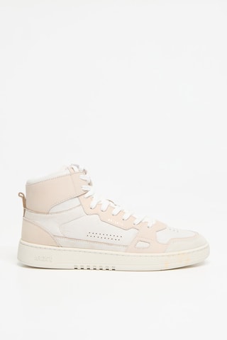 Baskets montantes en cuir Dice Hi Sneaker - Beige et saumon