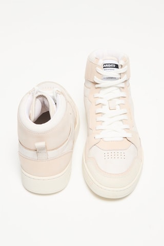 Baskets montantes en cuir Dice Hi Sneaker - Beige et saumon