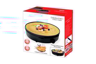 Máquina para crepes 2 em 1 reversível - 1000 W