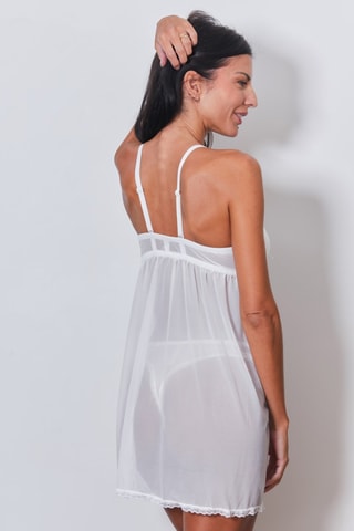 Push-up Babydoll en String Orap - Wit