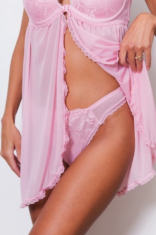 Push-up Babydoll en String Orap - Roze