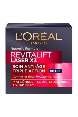 Crème de nuit anti-âge triple action Revitalift Laser X3 - 50 ml
