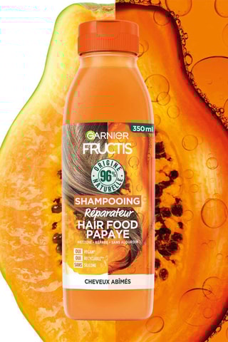 Shampoing réparateur vegan Hair Food - Papaye - Cheveux abîmés - 350 ml