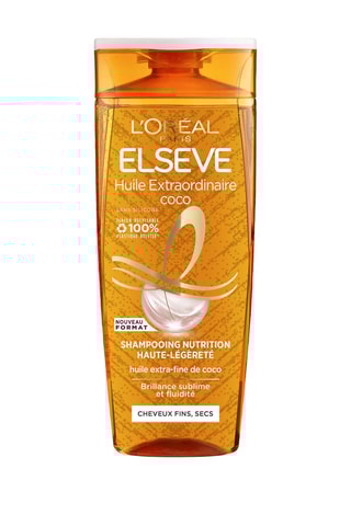 Champô nutritivo Huile Extraordinaire - Óleo de coco - Cabelos finos e secos - 300 ml