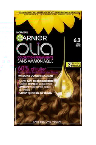 Coloration permanente Olia - 6.3 Miel doré - Cheveux normaux