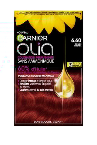 Coloration permanente Olia - 6.60 Rouge intense  - Cheveux normaux