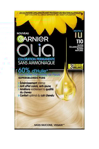 Coloration permanente Olia - 110 Super éclaircissant Blond naturel - Cheveux normaux
