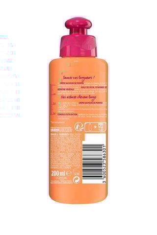 Crème capillaire sauveuse de pointes Dream Long - Huile de ricin - Cheveux longs abîmés - 200 ml