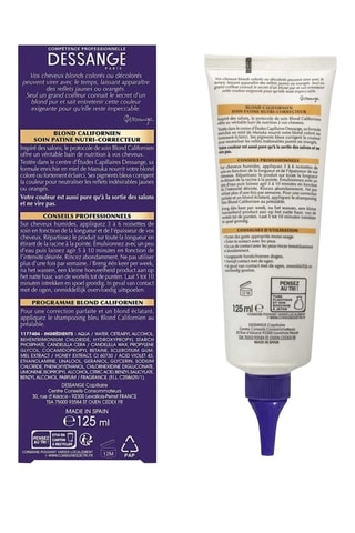 Soin patine Nutri-correcteur - Blond californien - Cheveux blonds, colorés ou décolorés - 125 ml