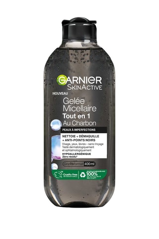 Gelée micellaire Tout-en-1 au charbon Skin Active - 400 ml