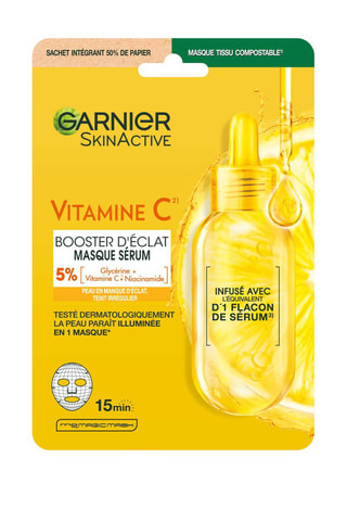 Masque tissu Vitamine C Booster d'éclat - 28 g