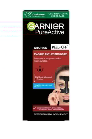 Masque Peel-off anti points noirs Charbon Pure Active - 50 ml