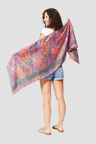 Foulard - Rose et orange