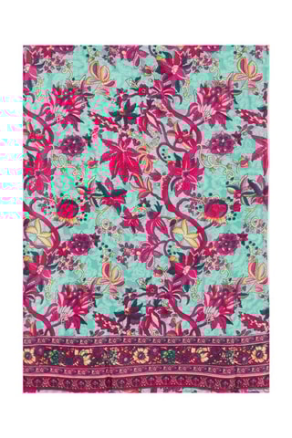 Foulard - Turquoise et rose