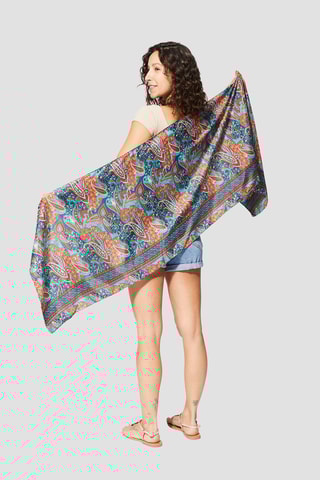 Foulard - Bleu marine et orange