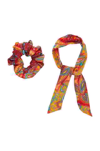 Chouchou pour cheveux - Rouge et orange
