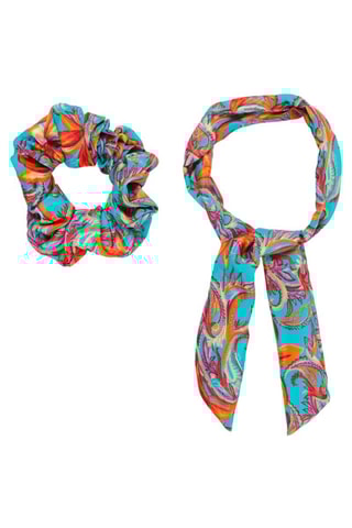 Chouchou - Turquoise et rouge