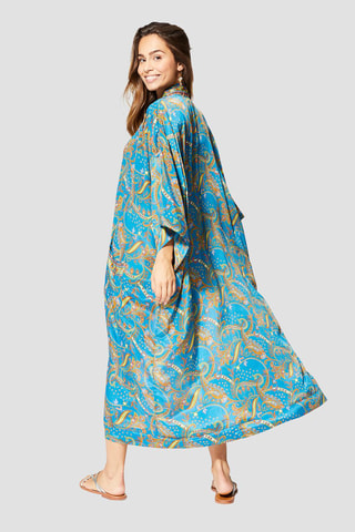Kimono - 
Bleu pétrole