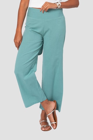 Pantalon en lin - Turquoise