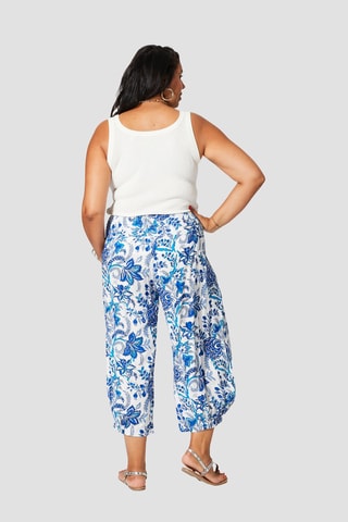 Pantalon 7/8 - Blanc et bleu