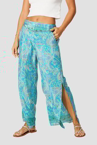 Pantalon - Turquoise et bleu