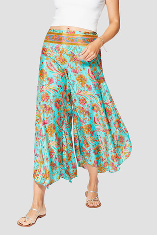 Pantalon - Turquoise et rose
