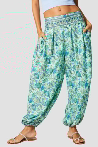 Pantalon - Bleu et vert
