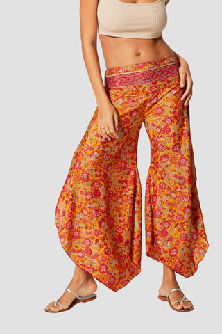 Pantalon palazzo - 
Orange