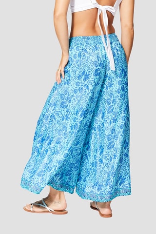 Pantalon palazzo - 
Bleu
