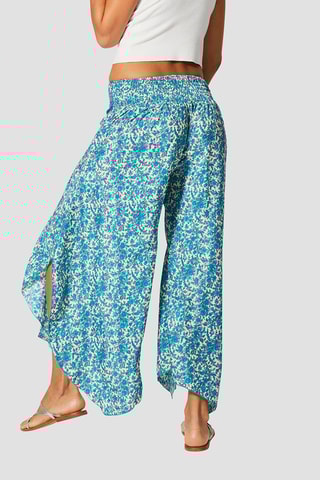 Pantalon - Crème et bleu