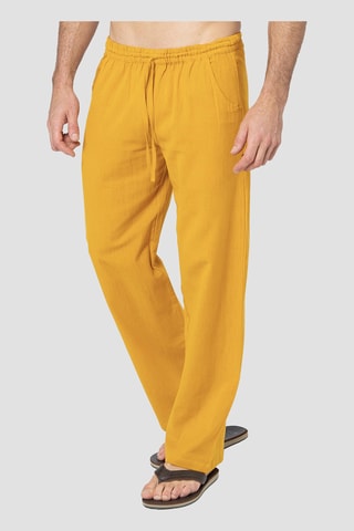 Pantalon en lin - Jaune