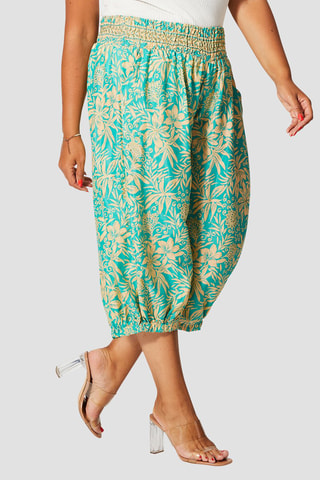 Pantalon palazzo - 
Vert