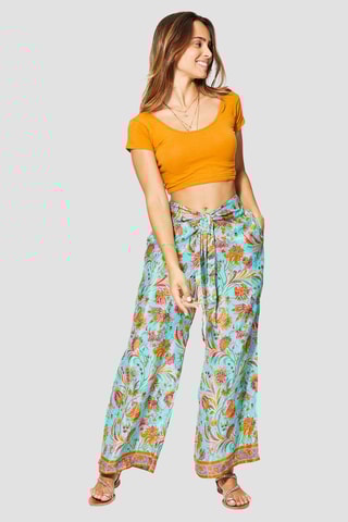 Pantalon palazzo - 
Turquoise