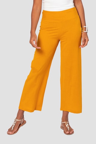 Pantalon en lin - Jaune