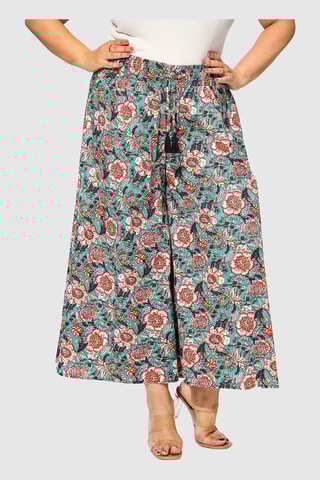 Pantalon évasé 7/8 - Gris
