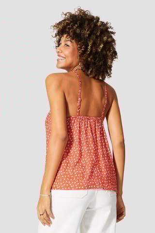 Top  - Orange et blanc