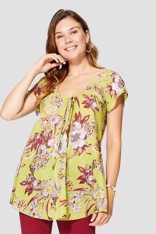 Top - Vert et blanc 