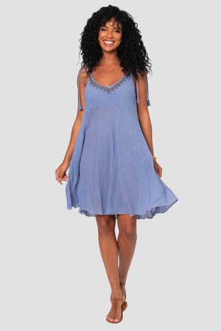 Robe courte - Bleu