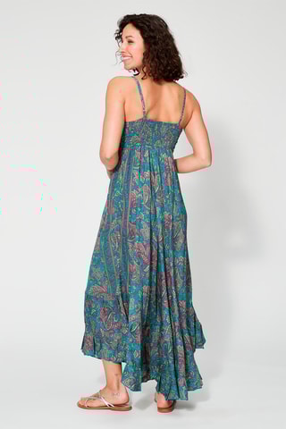 Robe longue - Bleu pétrole