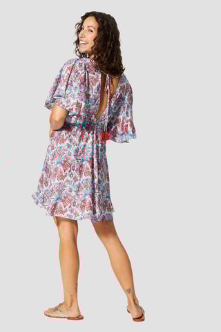 Robe - Bleu et rouge