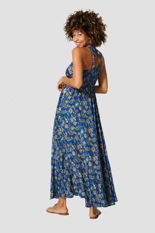 Robe - Bleu marine et vert
