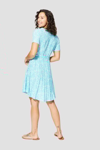 Robe - Turquoise et blanc